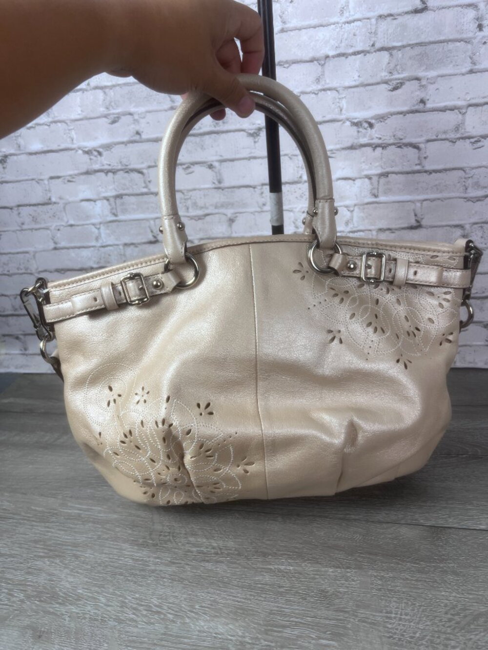 Coach Madison Leather Sophia Satchel F19626 - Gem